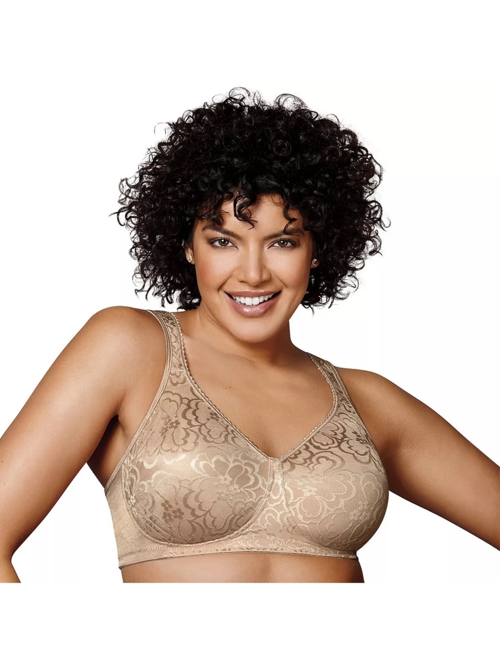 Playtex Lace Wireless Full-Coverage Bra in Nude